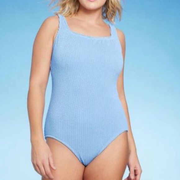 Kona Sol Full Coverage Pucker Textured One Piece Swimsuit Size Large NWT - Picture 1 of 6